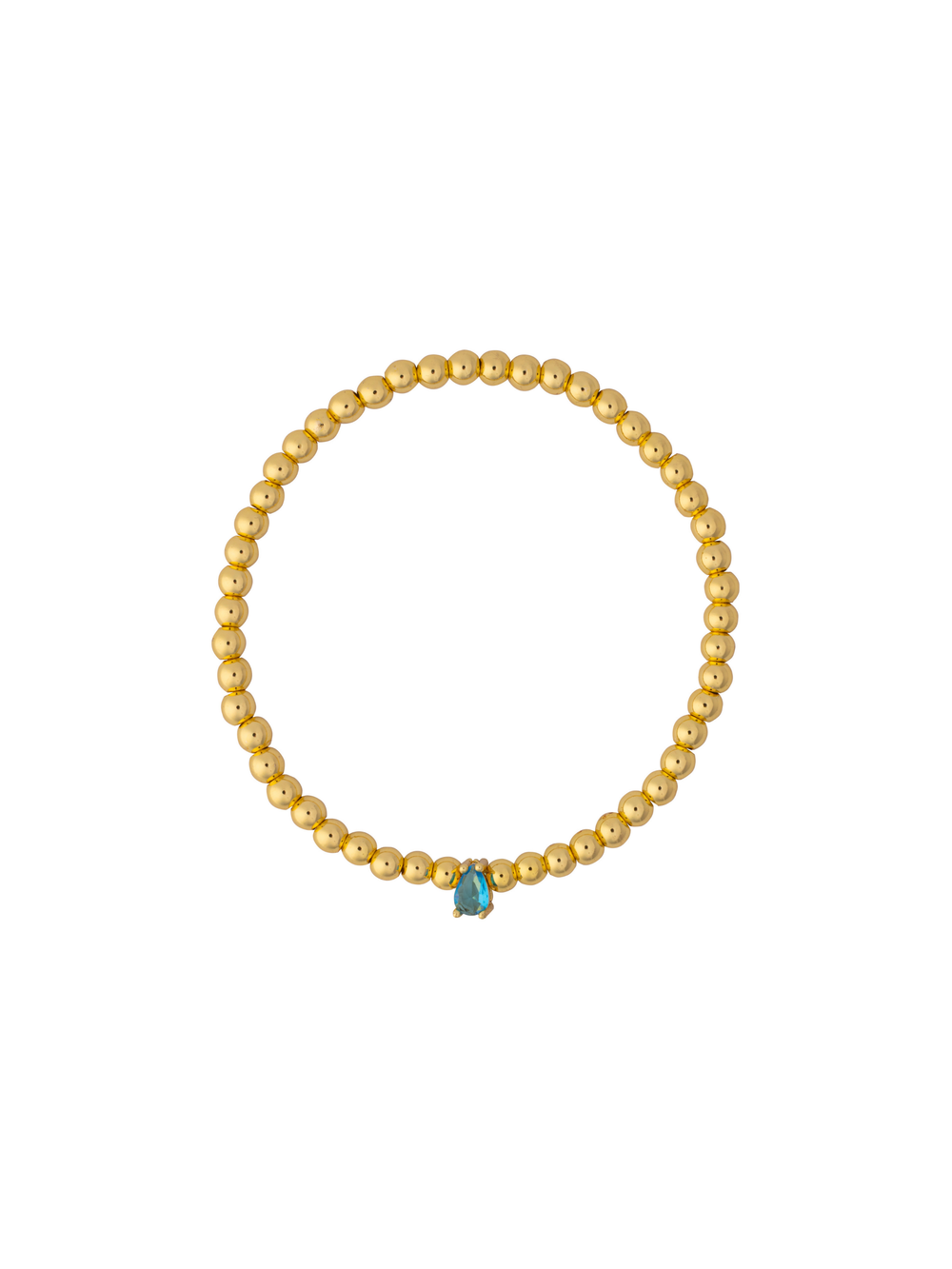 Pulsera Bolitas Birthstone Gota