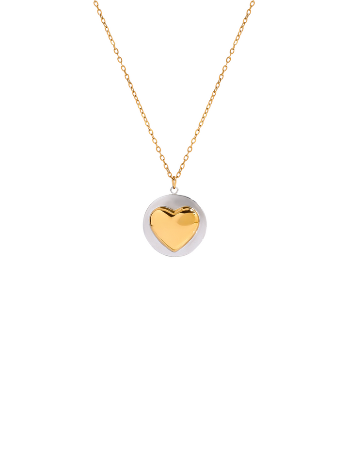 Collar Con Corazon Combinado