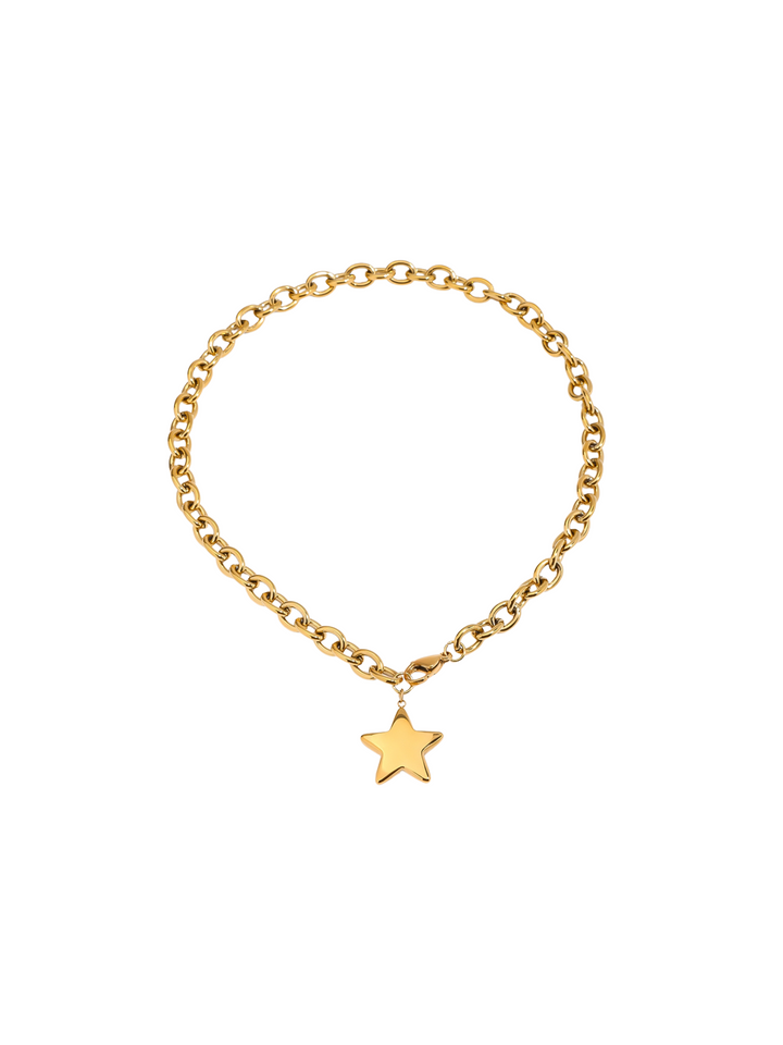 Collar Eslabones Con Dije Estrella