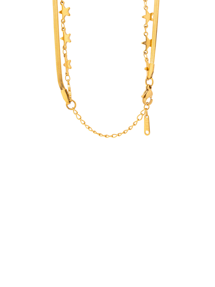 Collar Doble Planchado y Estrellas