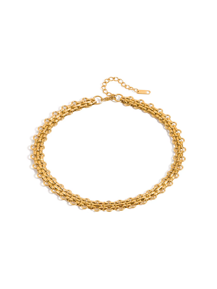 Collar Choker Eslabones Tejidos