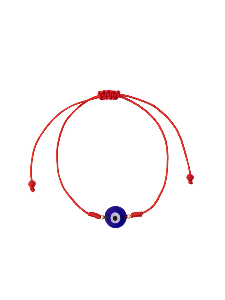Pulsera Hilo Rojo Con Ojo Azul