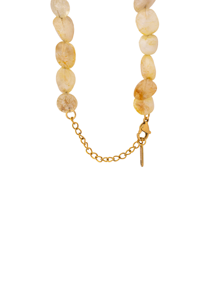 Collar Piedras Topacio Con Concha Natural