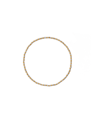 Pulsera Bolitas Dorado y Plateado
