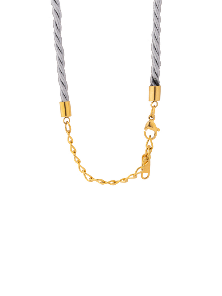 Collar Gris Con Dije Caballito De Mar