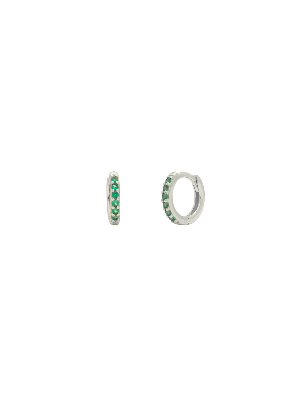 Arracada Zirconias Verde 10 mm