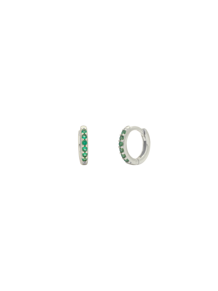 Arracada Zirconias Verde 10 mm