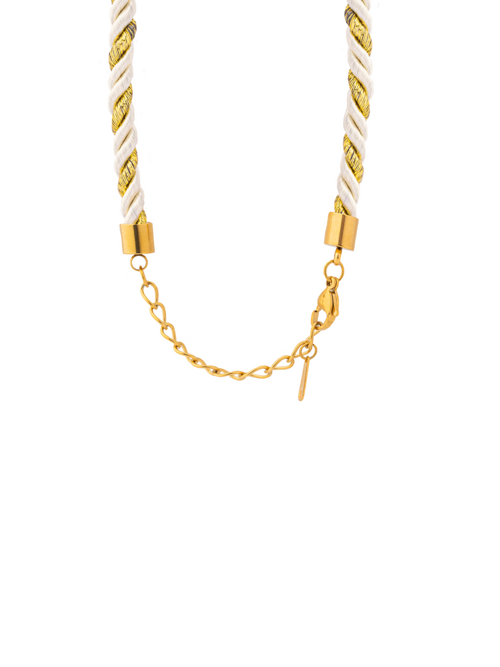 Collar Verde Con Dije Contorno Flor