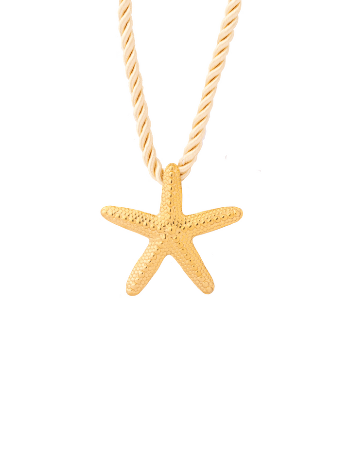 Collar Beige Dije Estrella De Mar