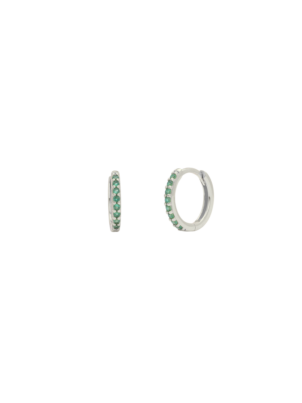 Arracada Zirconias Verdes 12 mm
