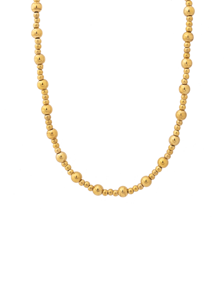 Collar Bolitas Intercaladas 3 mm y 5 mm