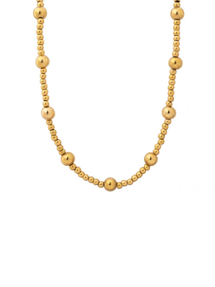 Collar Bolitas Intercaladas 3 mm y 6 mm