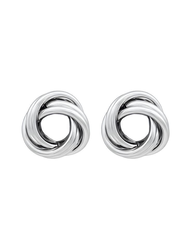 Par Arete Triple Circulo Abierto Enlazado Chunky