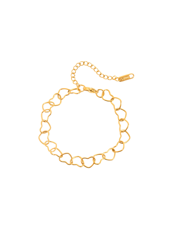 Pulsera Eslabon Contorno Corazon