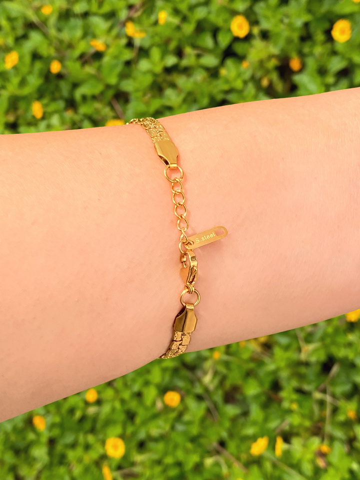 Pulsera Tejido Plano Con Textura