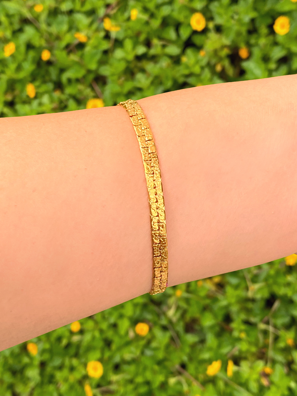 Pulsera Tejido Plano Con Textura