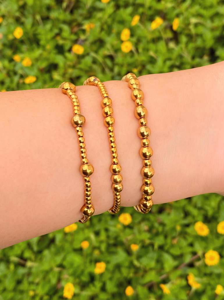 Pulsera Bolitas Intercaladas