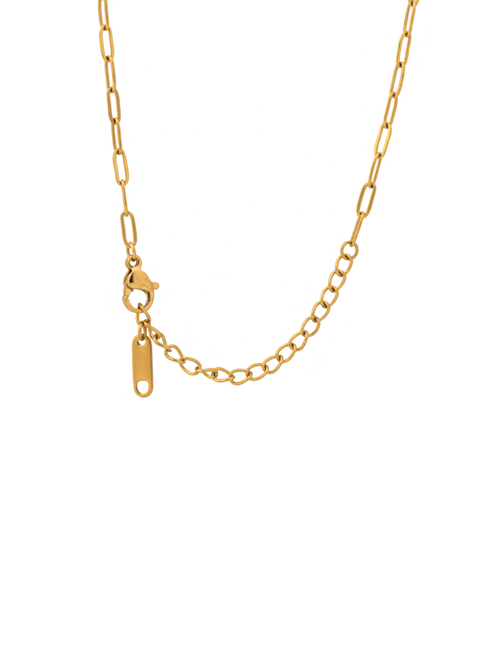 Collar Piedras y Perlas Con Dije Sol