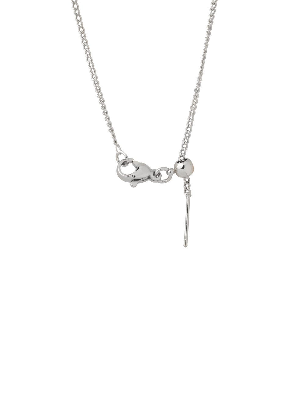 Personaliza Tu Collar Birthstone Gota Plateado