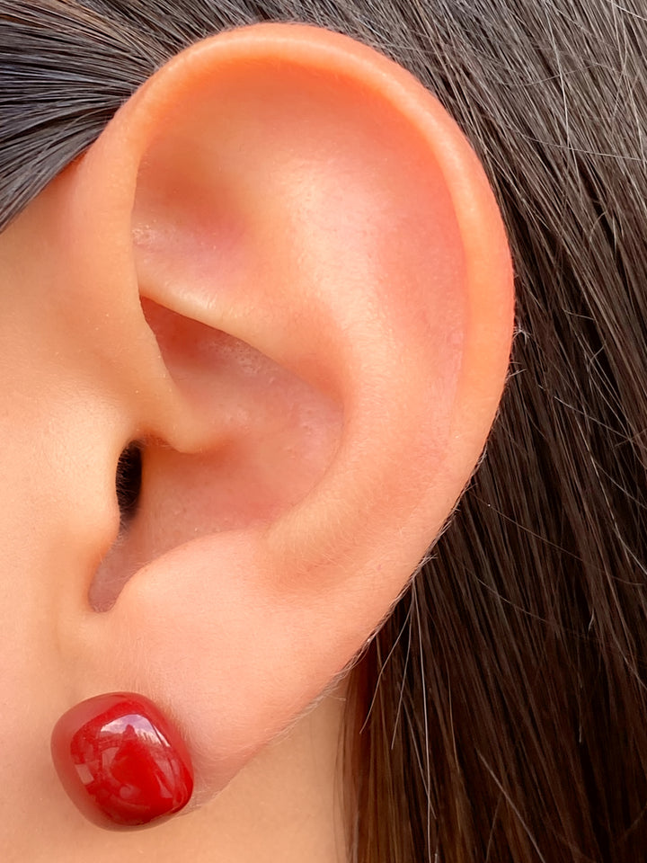 Par Arete Cuadrado Perla