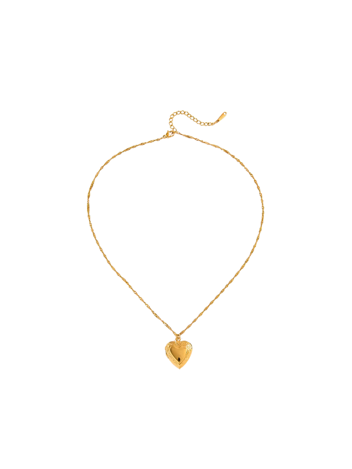 Collar Torcido Con Relicario Corazon