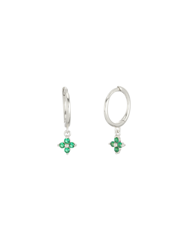 Arracada Con Trebol Verde