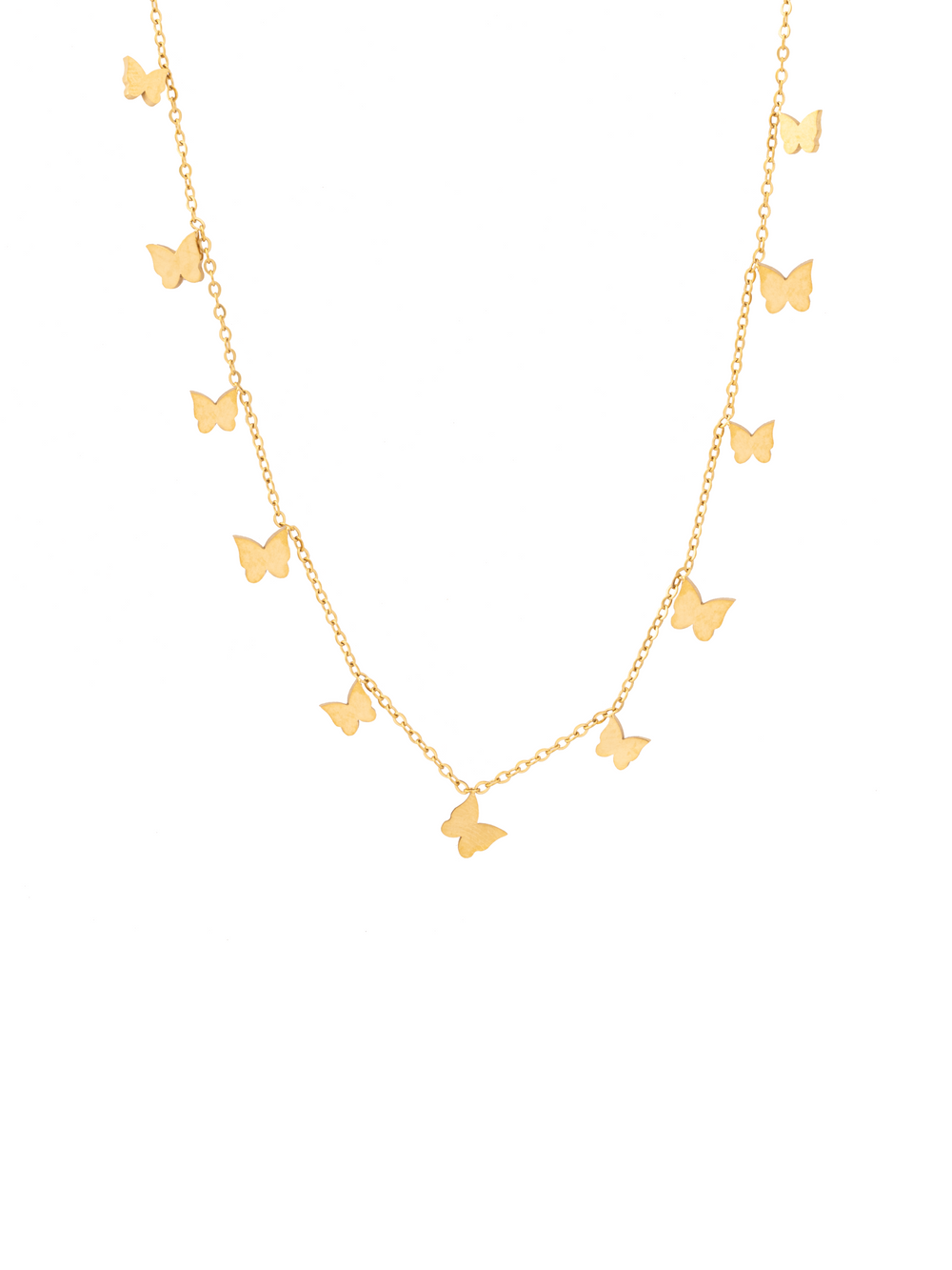 Collar Con Dijes Mariposas Lisas