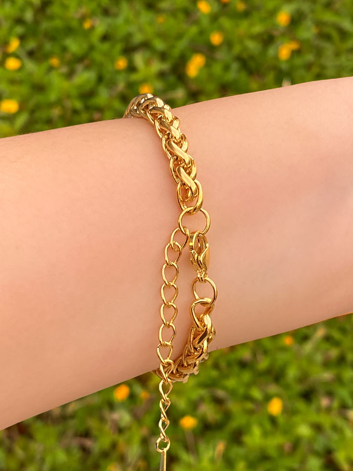 Pulsera Gruesa Eslabon Espiga