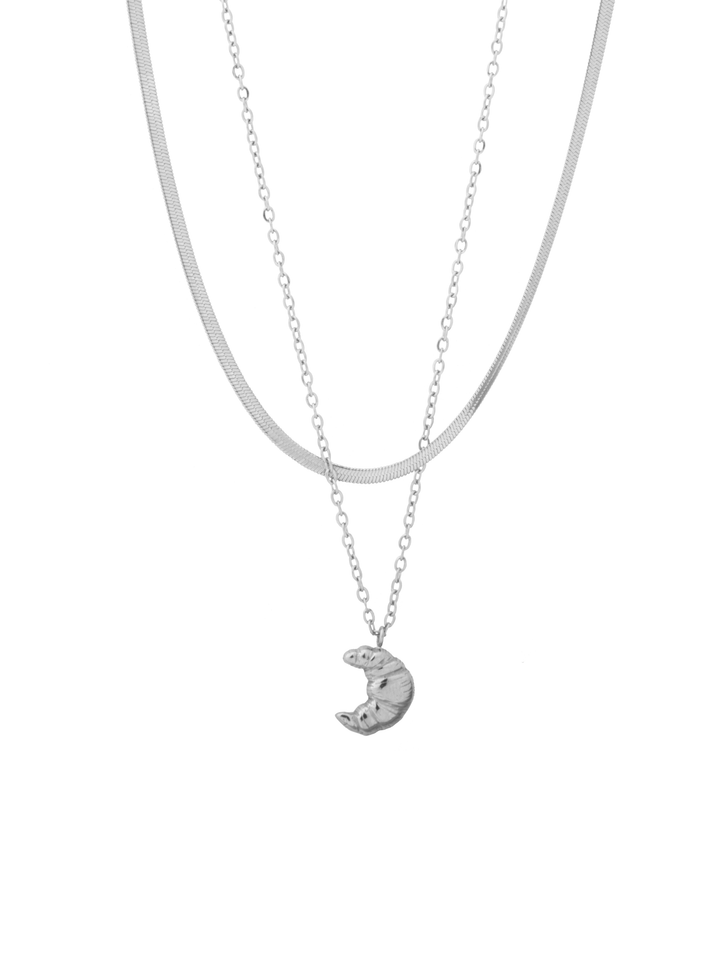 Collar Doble Planchado Con Croissant