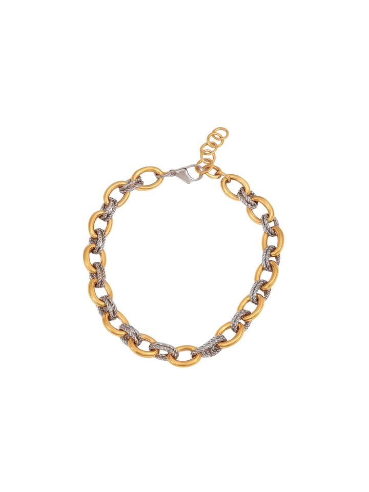 Collar Chunky Eslabon Ovalado Combinado
