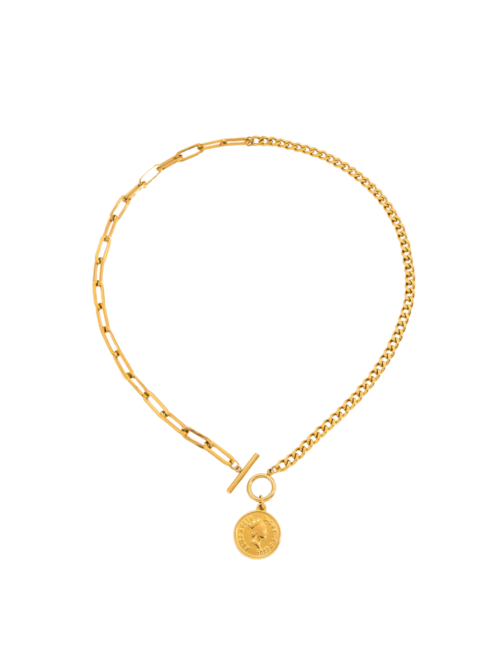 Collar Cadena Con Dije Moneda