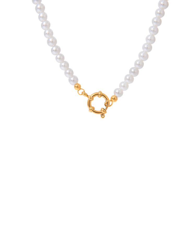 Collar Perla Con Broche Timon