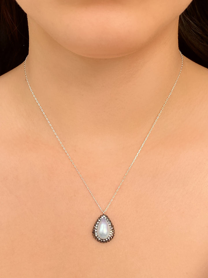 Collar Con Gota Perla Barroca