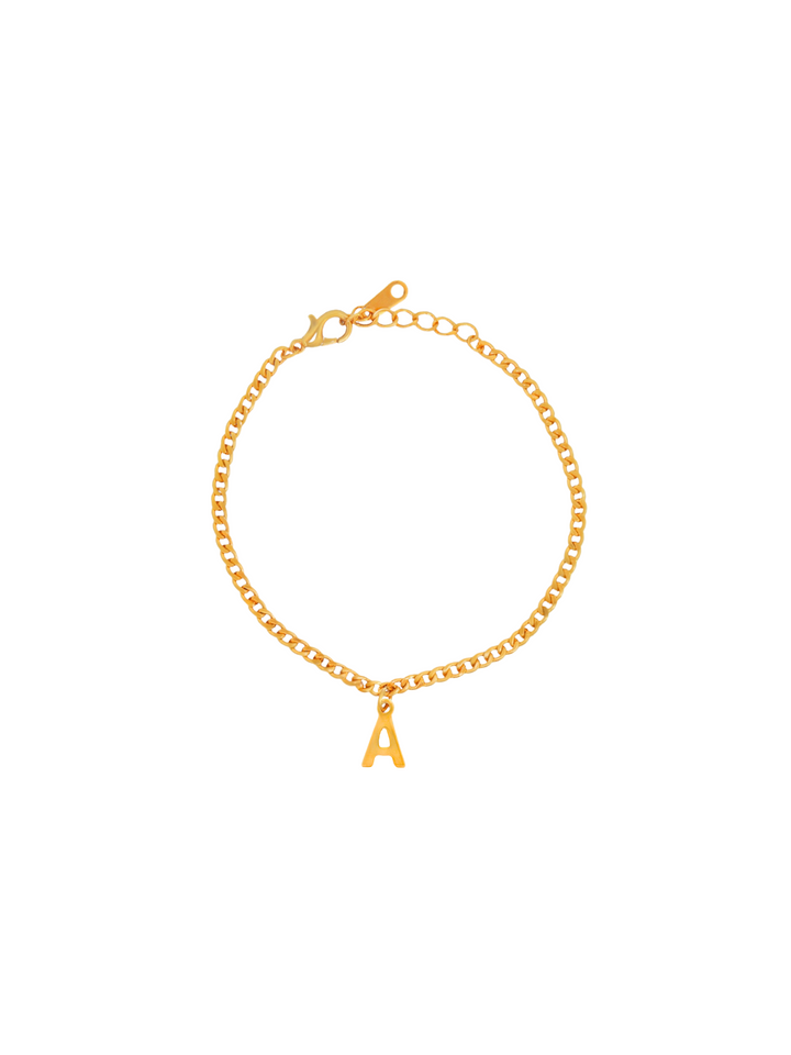 Pulsera Cadena 3 mm Con inicial