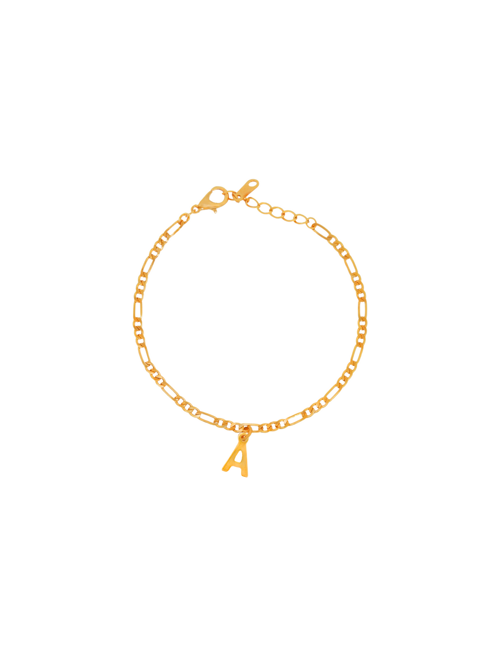 Pulsera Eslabones 3 mm Con Inicial