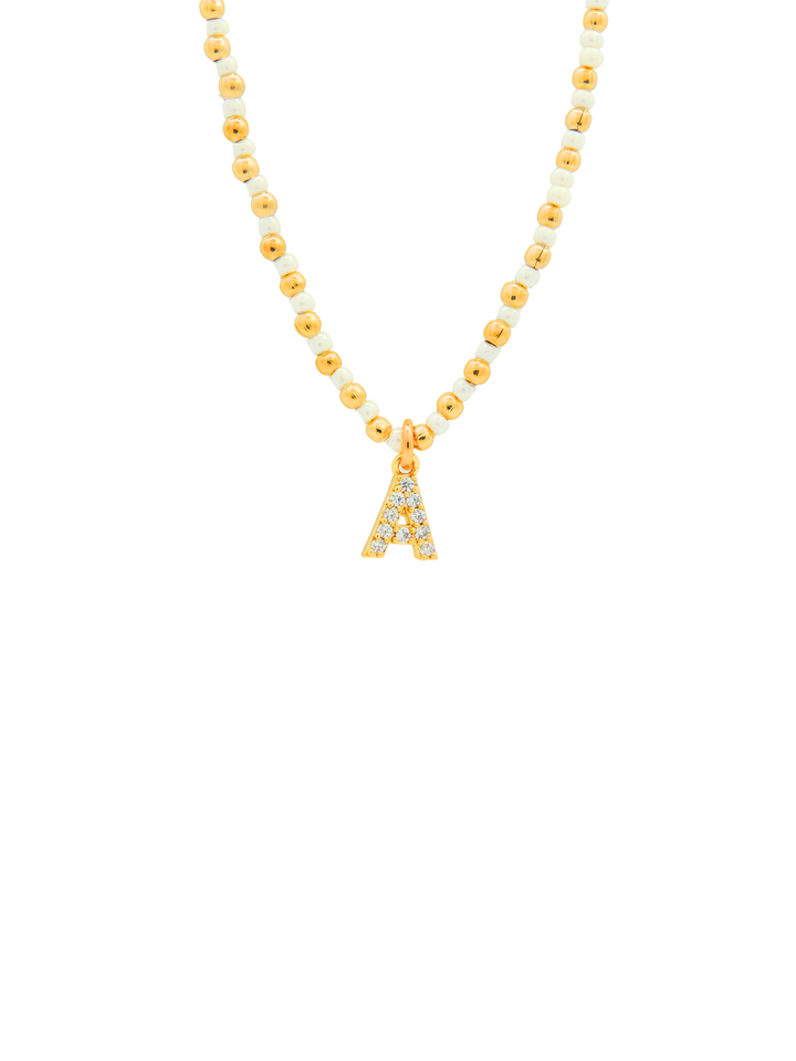 Choker Chaquiras Doradas Inicial