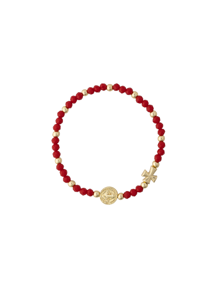 Pulsera Chaquiras San Benito y Cruz