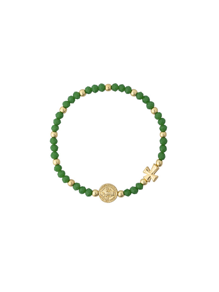 Pulsera Chaquiras San Benito y Cruz