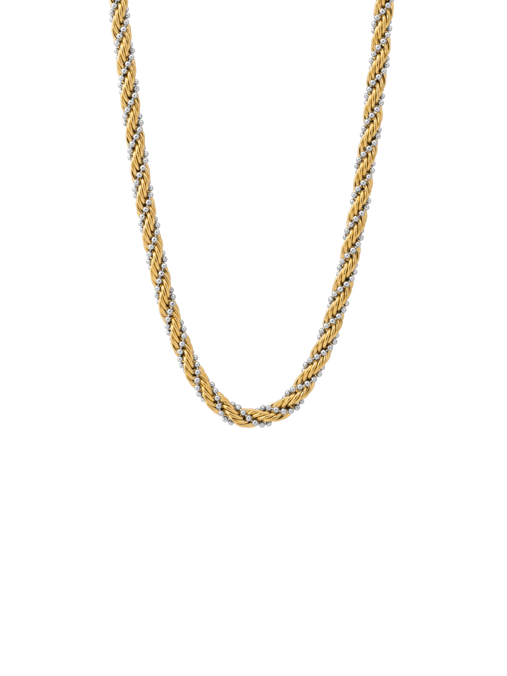 Collar Trenzado Combinado 4 mm