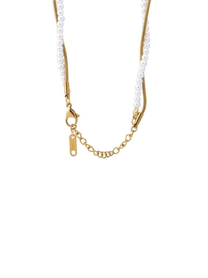 Collar Torcido Perlitas y Delgado