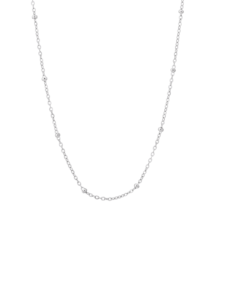 Collar Plateado Bolitas