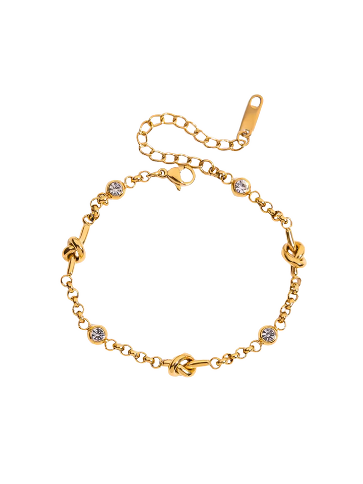 Pulsera Nudos Y Zirconias