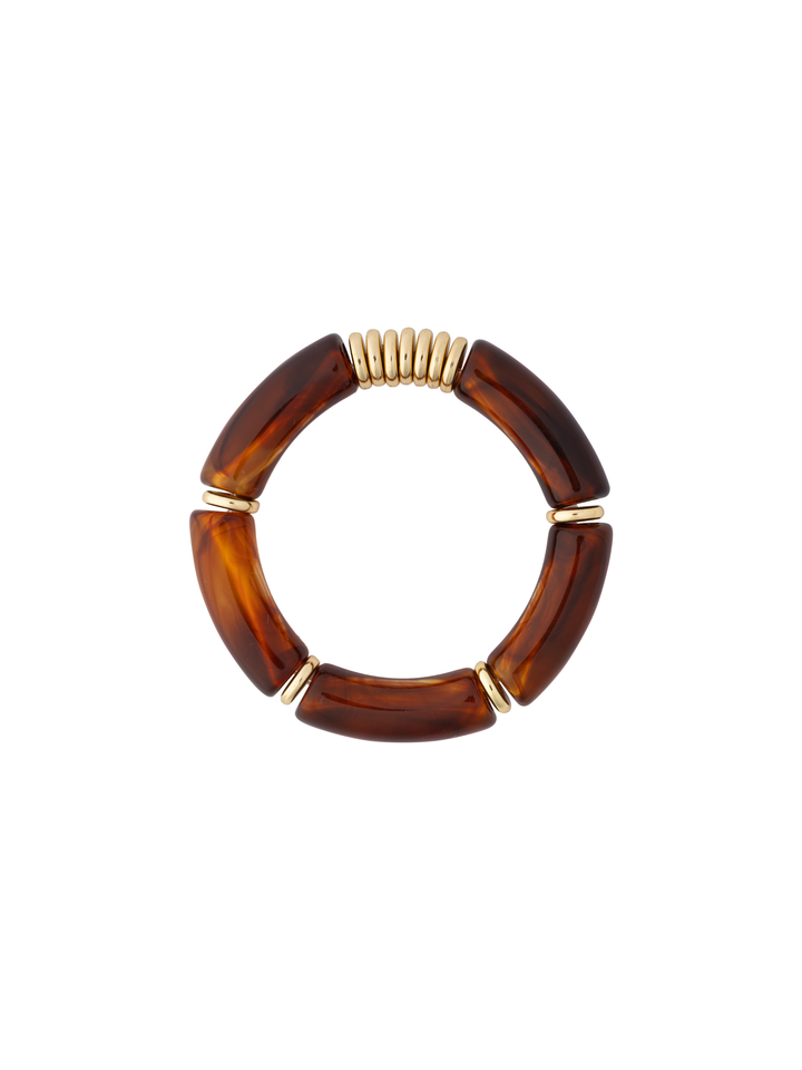 Pulsera Chunky Cafe Aros Dorados