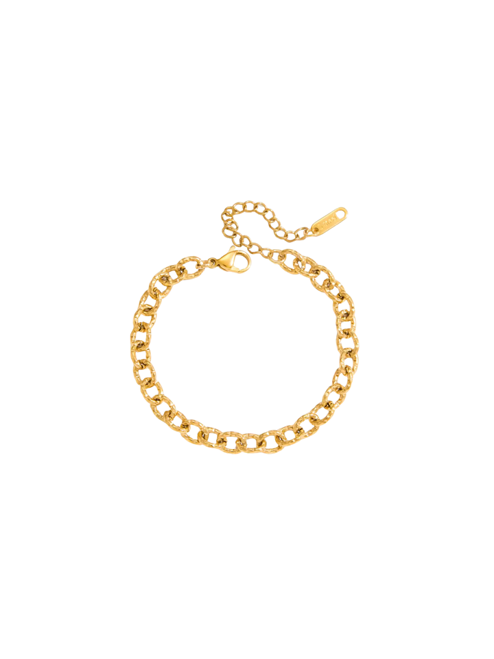 Pulsera Eslabones Ovalados Con Textura