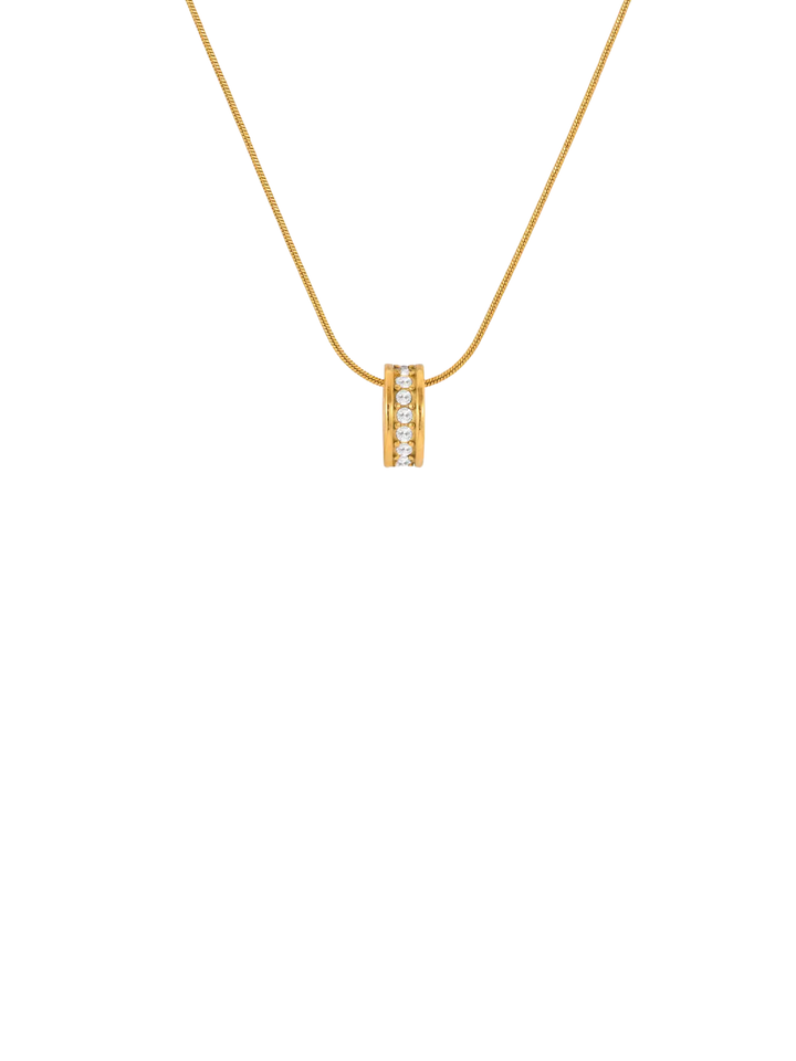 Collar Con Dije Cilindro Zirconia