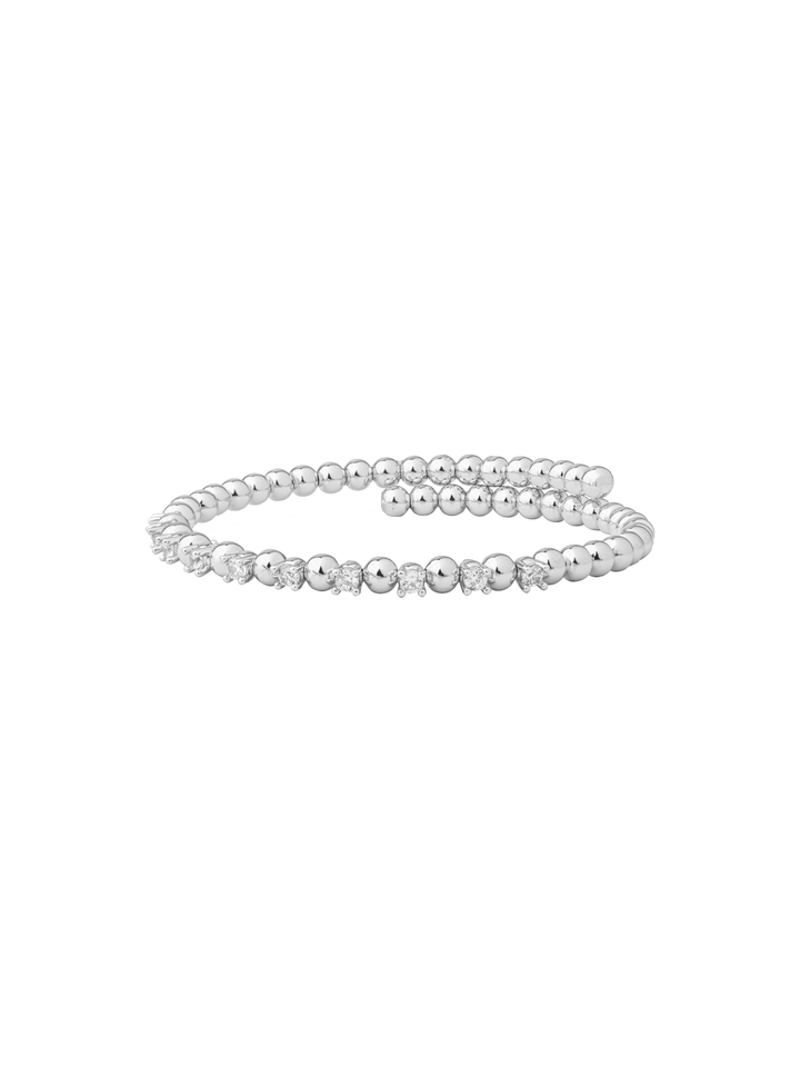 Brazalete Flexible Zirconias Y Bolitas