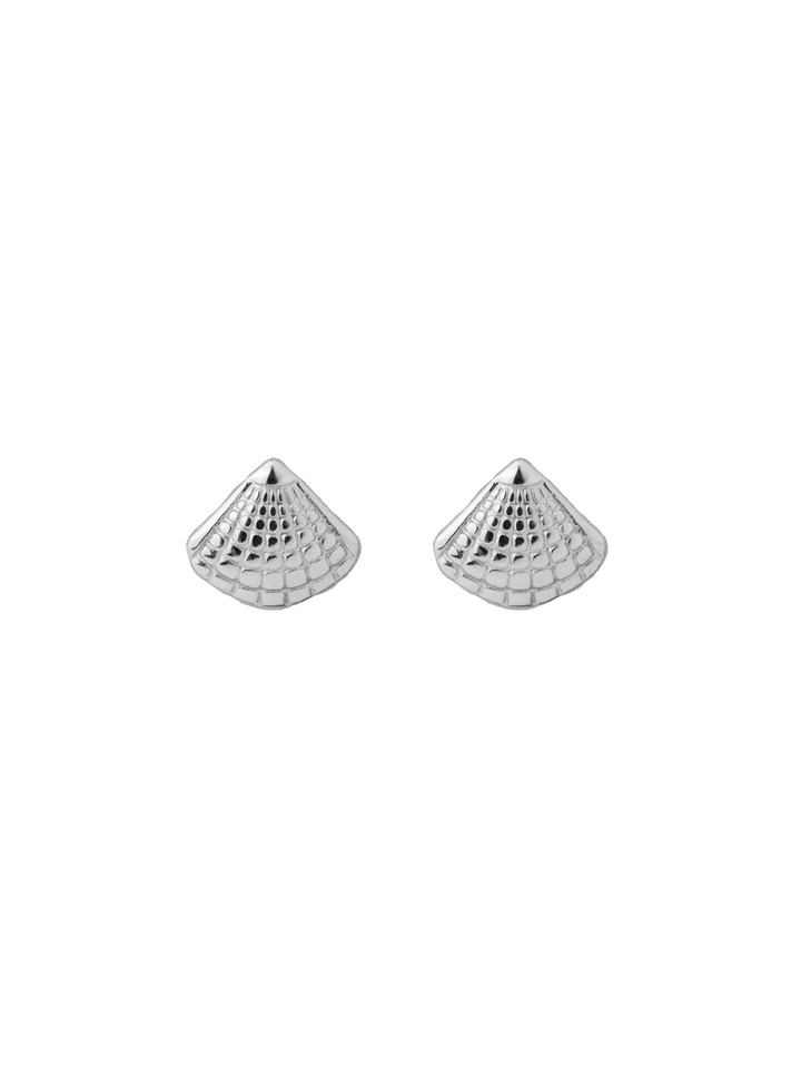 Par Arete Mini Concha Plateado