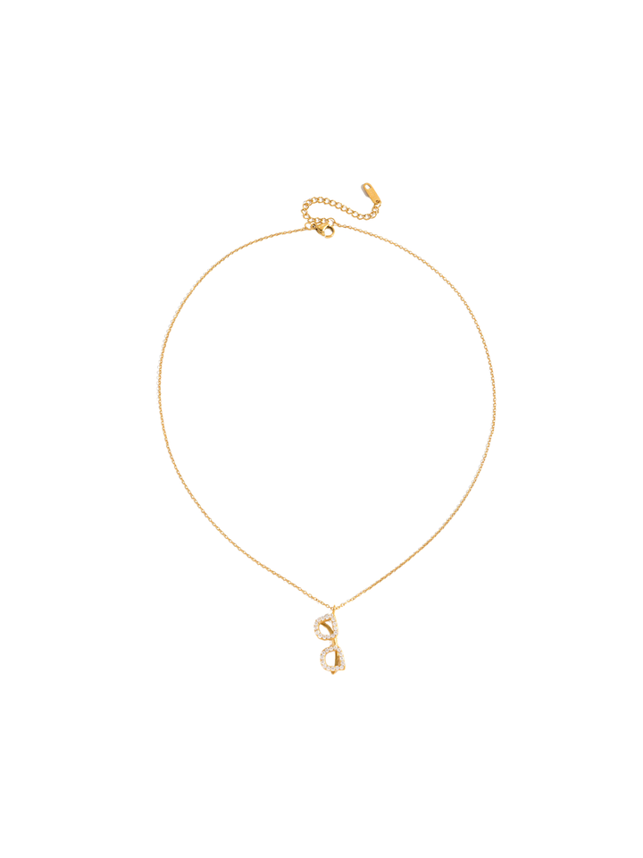 Collar Con Dije Lentes Zirconias