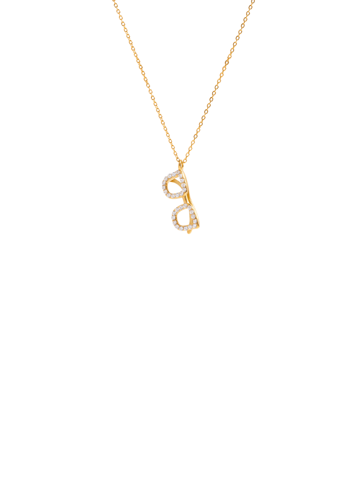 Collar Con Dije Lentes Zirconias