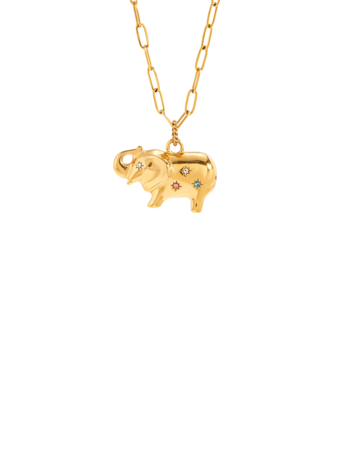 Collar Eslabones Dije Elefante
